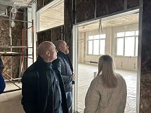 Владимир Пирогов посетил строительство образовательного центра, степень готовности - 67,5%
