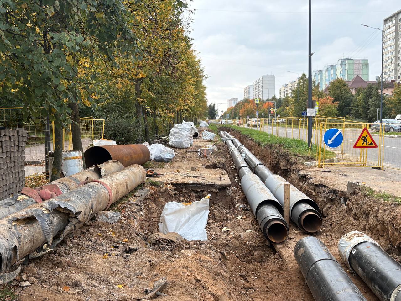 Реконструкция теплосети на ул. Победы: ход работ