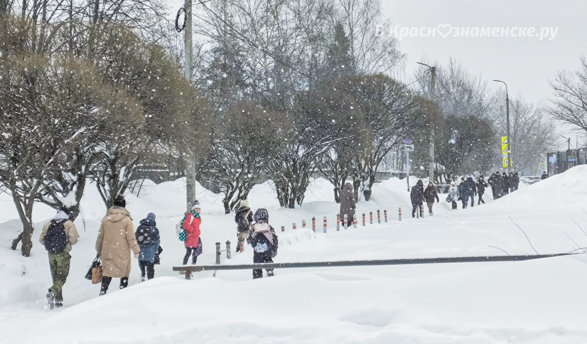Прогулка по заснеженным улицам Краснознаменска