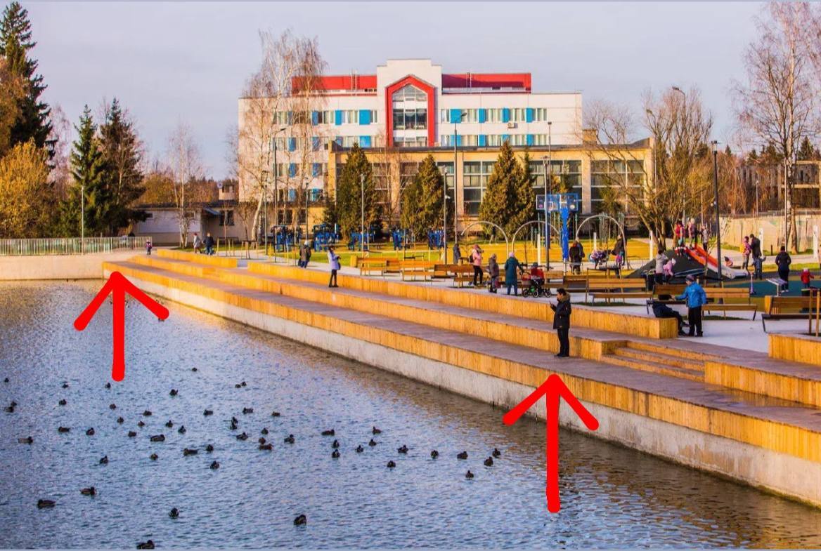 Может стоит установить лестницу для безопасного выхода из воды на озере?