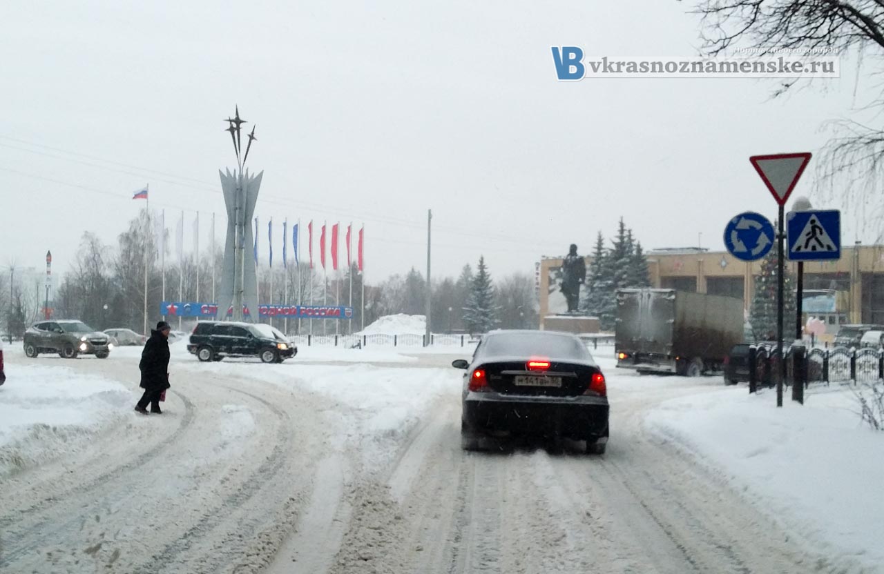 наконецто выпал снег в Краснознаменске