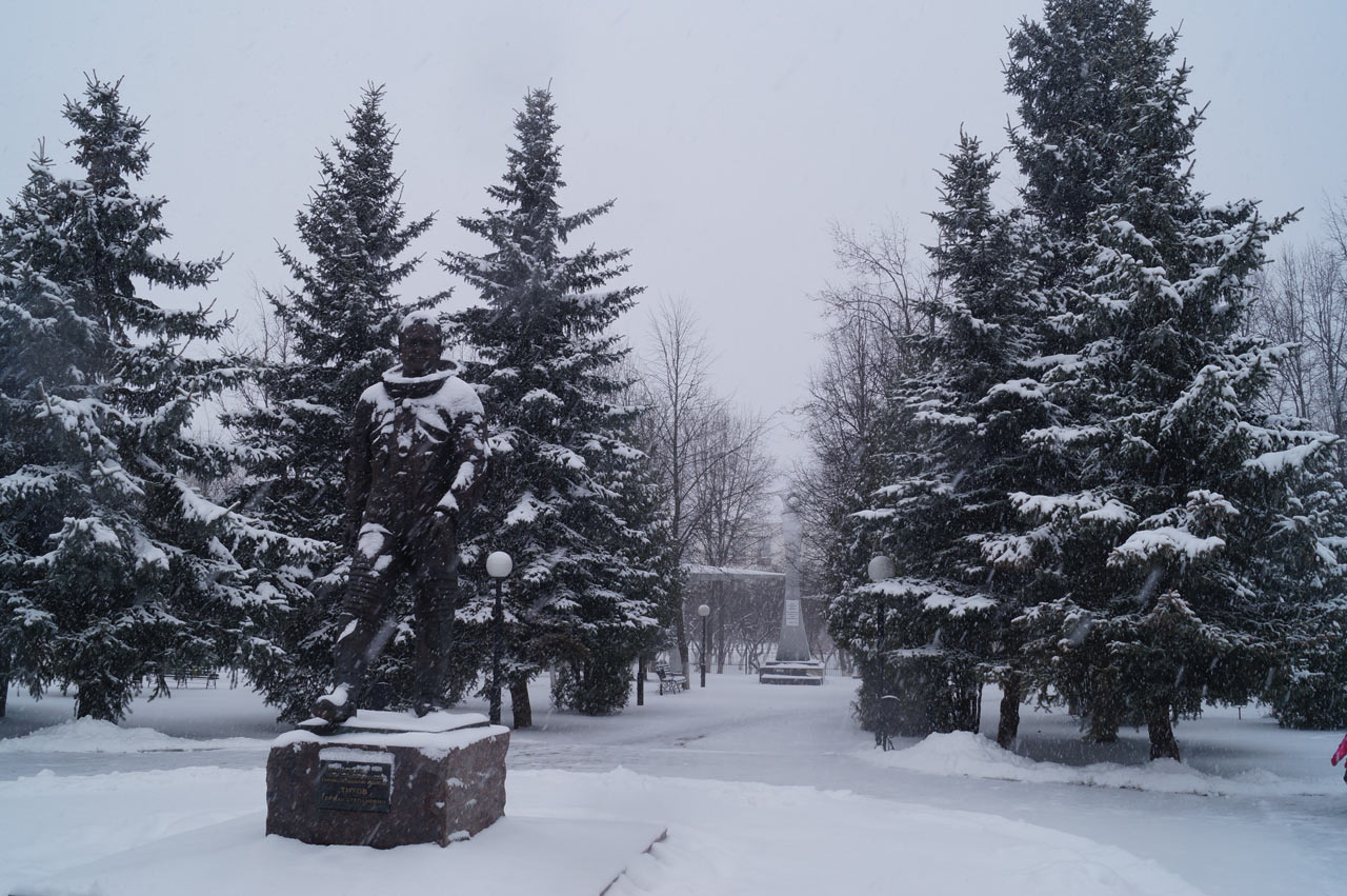 Снегопад в Краснознаменске весной