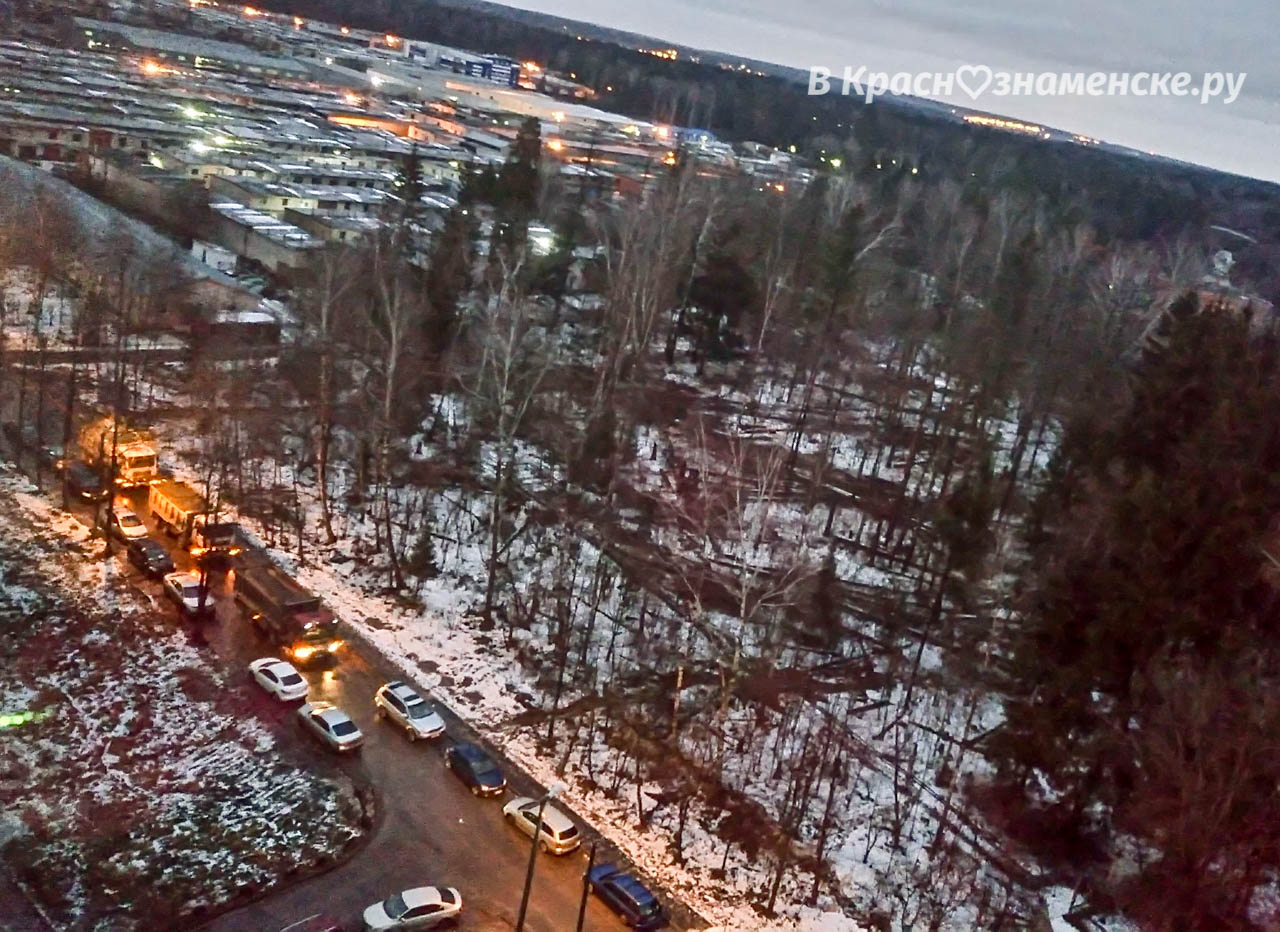Перекрыта ул.Связистов в городе Краснознаменск Перекрыта ул.Связистов в городе Краснознаменск