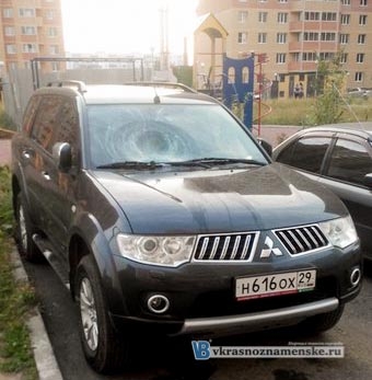 На связистах дети разбили лобовое стекло в автомобили город Краснознаменск