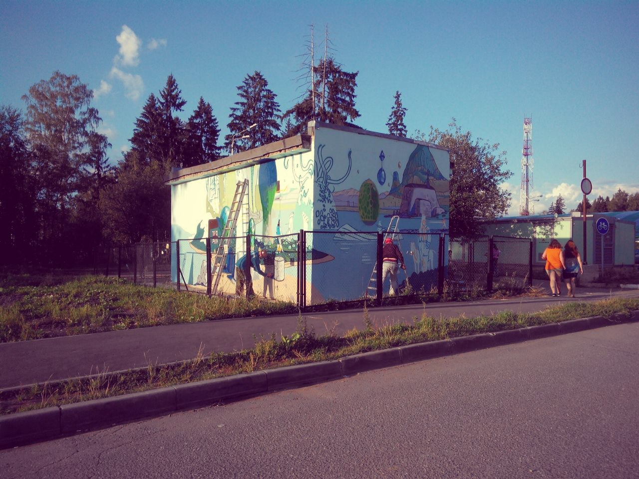 роспись трансформаторной будки в городе Краснознаменск