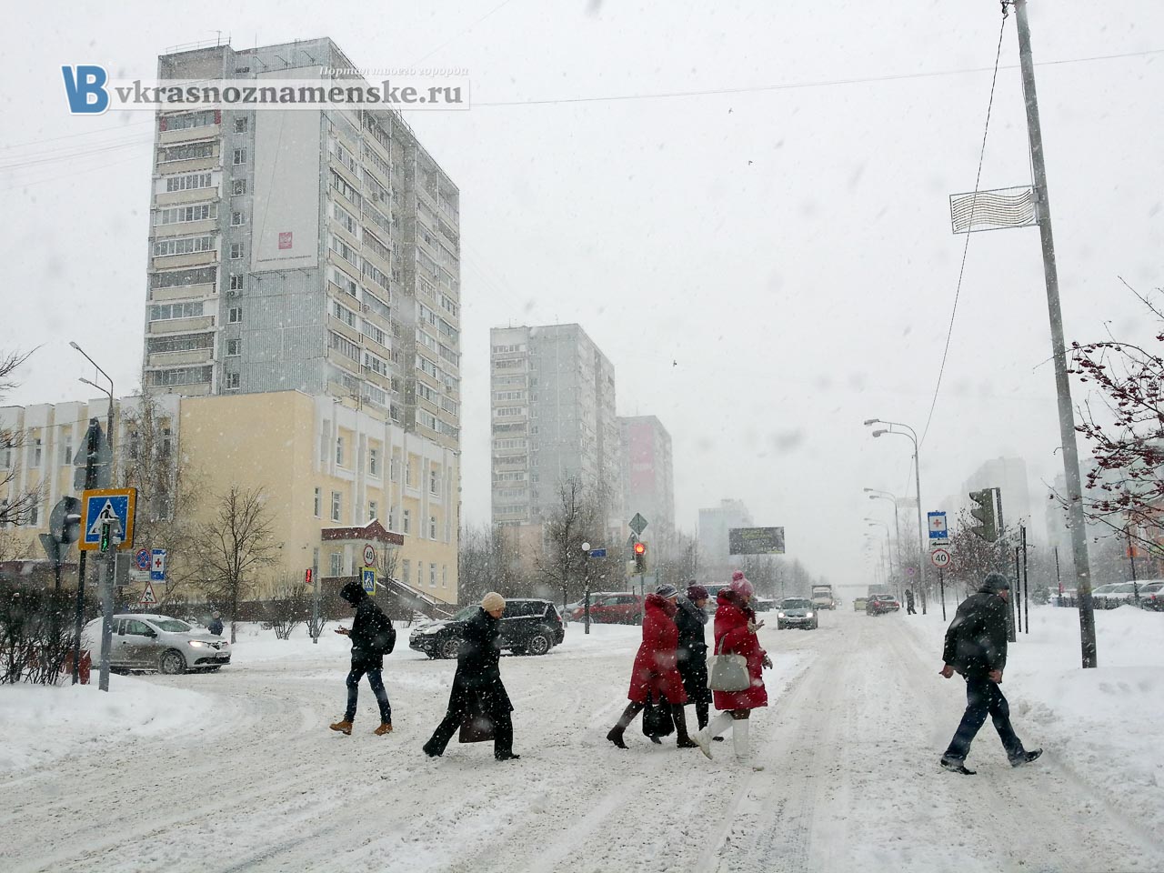 наконецто выпал снег в Краснознаменске