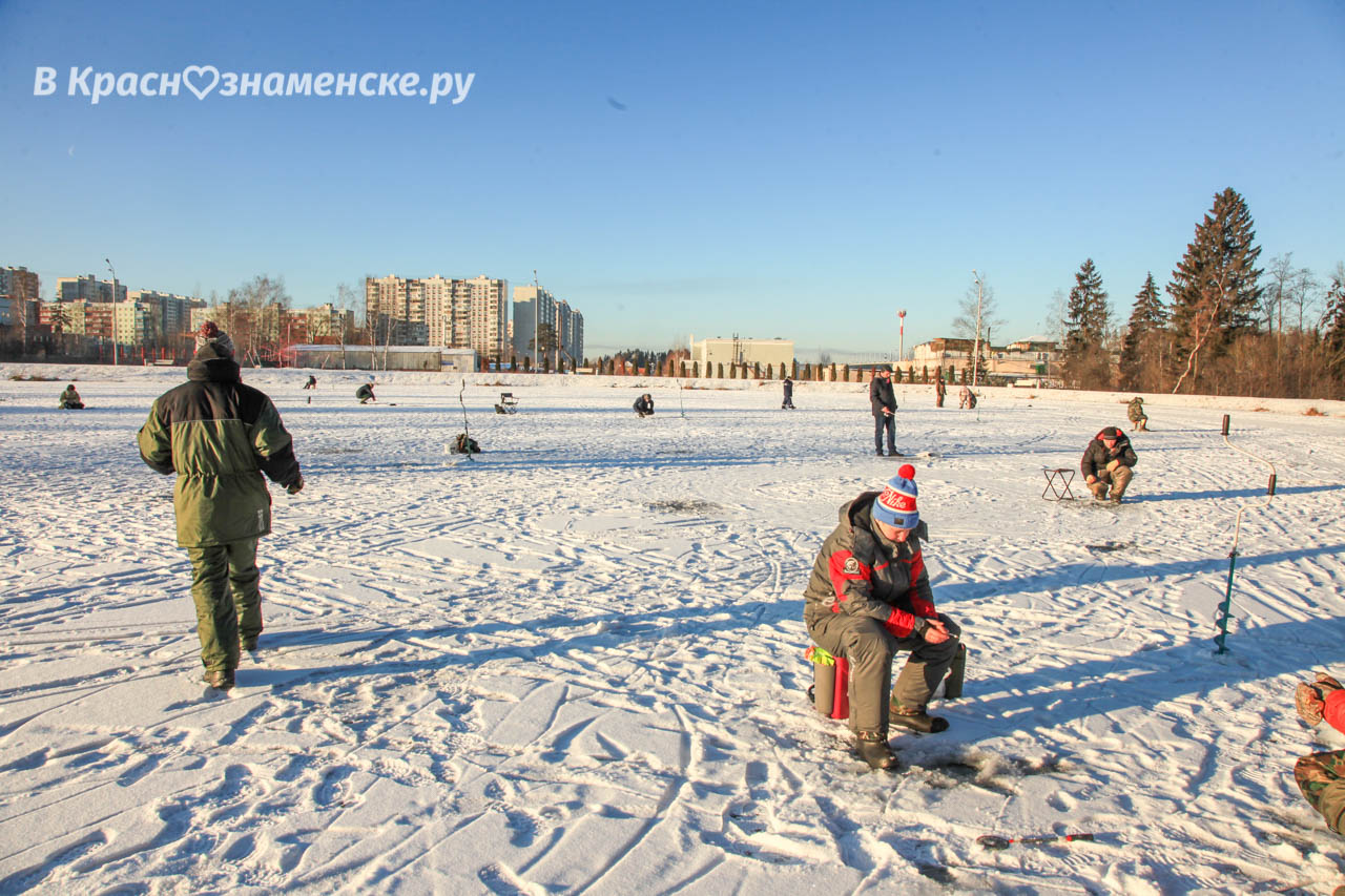 Зимняя рыбалка в городе Краснознаменск