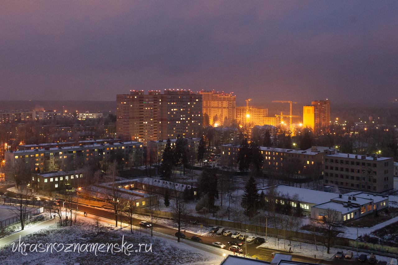 Вечерний Краснознаменск прекрасен, особенно с крыш.