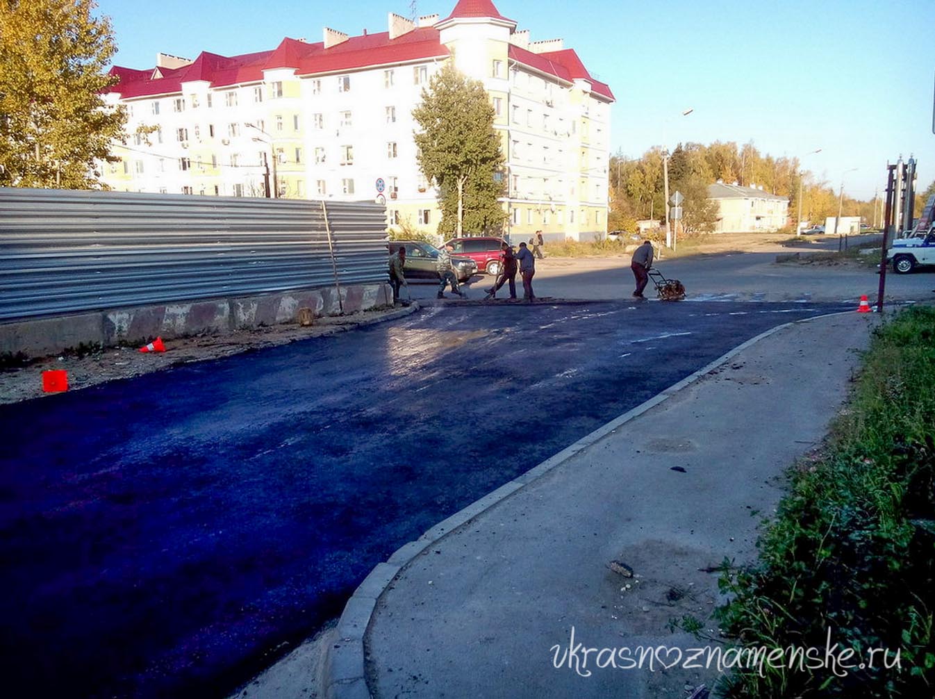 Ремонт дороги в Краснознаменске