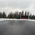 Ход строительства катка в Городском парке
