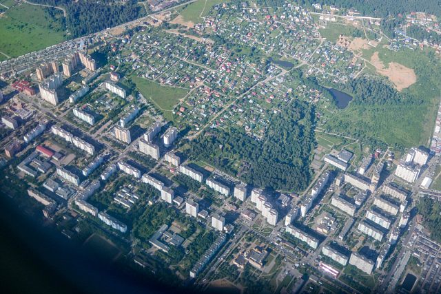 Любимый город с самолёта) Вид сверху, вид с высоты