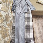 Фирменный муж серый костюм пеплос + серые туфли