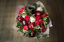 Букет из овощей и фруктов «Белый дайкон»