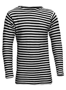 Тельняшка чёрная утеплённая