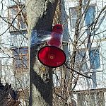 Примотали громкоговоритель и весь день громко идёт реклама. 