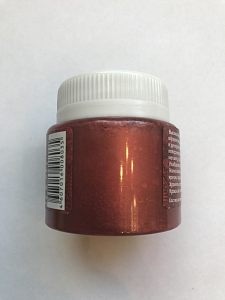 Краска акриловая перламутровая,художественная,цвет красный гранатовый,объем 50 мл., Луч