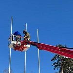 Восстановлена работа флагштоков на лыжной трассе