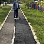 Вчера в Городском парке завершили ремонт пешеходной дорожки — Краснознаменск