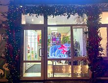 Многие магазины города уже успели украсить свои витрины, создавая новогоднее настроение