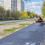 Укладка асфальта на ул. Победы 