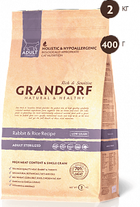 Грандорф д/к стирилайз кролик 2кг