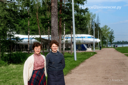 На фоне самолета