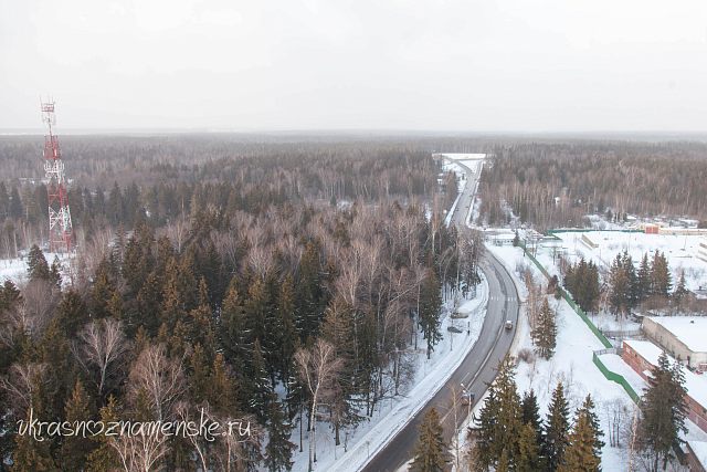 ул.Минская, вид сверху, КПП, дорога