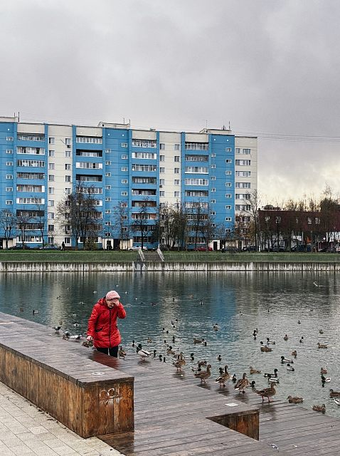 Осеннее городское озеро