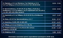 Изменение дат в графике отключения горячей воды