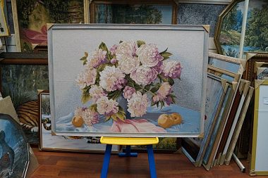 Пионы и яблоки б (108Х68) 125-II-640T