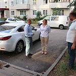 Встреча главы города с подрядной организацией, с целью обсуждения работы по благоустройству дворов Гагарина 9, 11, 11а. 