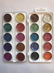 Акварель медовая полусухая перламутровая 20 цветов