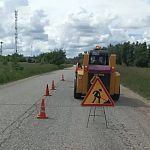 Начало ямочного ремонта на ул. Кобяковская (от грузового КПП в сторону с. Сидоровское)