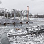 В Городском парке уже начали возводить павильон для проката коньков