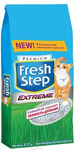 Наполнитель для кошачьего туалета Clorox "Fresh Step Clay", впитывающий, 3,17 кг