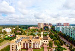 Вид сверху, ЦРТДЮ, городское озеро