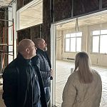 Владимир Пирогов посетил строительство образовательного центра, степень готовности - 67,5%