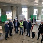 Степень готовности образовательного центра — 30,1 %. Работает 66 человек и 6 единиц техники