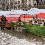 У Центрального рынка заработал цветочный базар