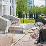 Небольшой фотообзор того, как проходит ремонт входной группы здания ЦРТДЮ