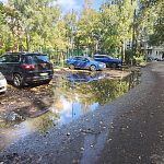 Заасфальтировали площадку, но не придумали ливневки — Краснознаменск