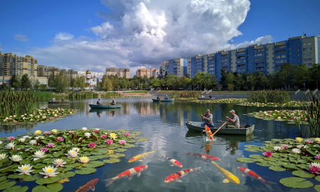 Осенняя рыбалка на городском озере