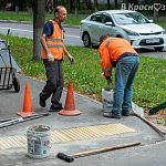 Замена тактильной плитки на ул. проспект Мира