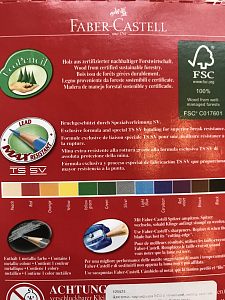 Цветные карандаши ECO с точилкой FABER-CASTELL 12 цветов