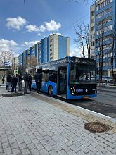 Сегодня на дорогах заметили тестовый 1442 автобус