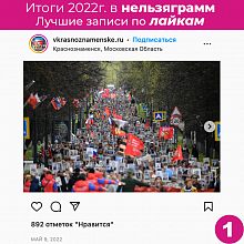 Лучшие записи по лайкам в нельзяграм за 2022г.