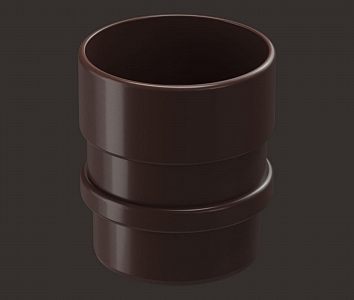 Муфта трубы водосточная соединительная Docke LUX пластиковая d100мм (шоколад/графит/пломбир)