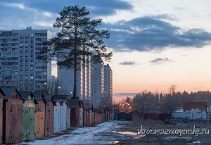 Вечерний Краснознаменск, гаражи