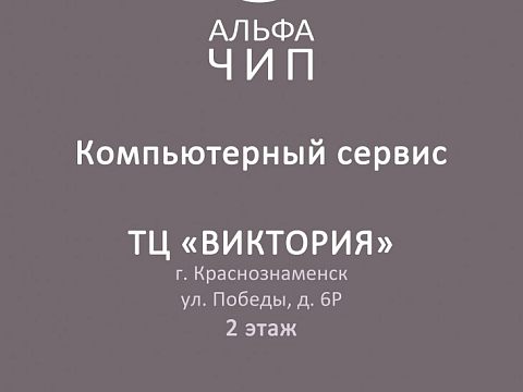 Альфа ЧИП — Краснознаменск