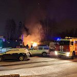 Пожар у ГСК Вега